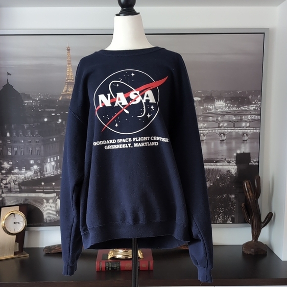 Jerzees Other - Jerzees Blue Crewneck Sweater NASA Design,L.